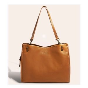 American Leather Co. Lenox Triple Entry Satchel Cafe Latte